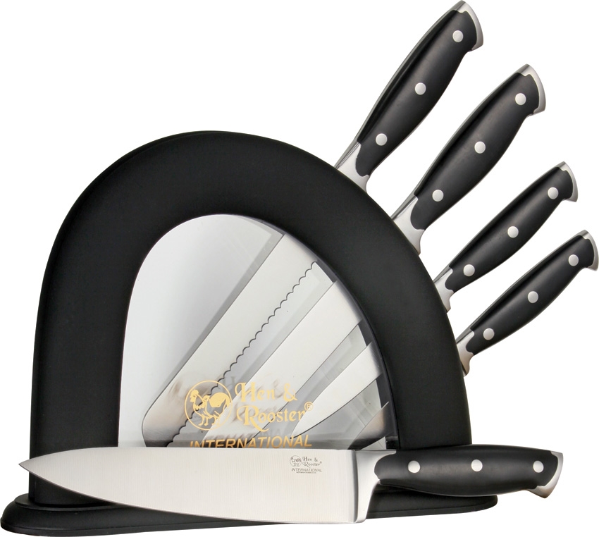 Hen and Rooster HRI029 Five Piece Kitchen Knife Set