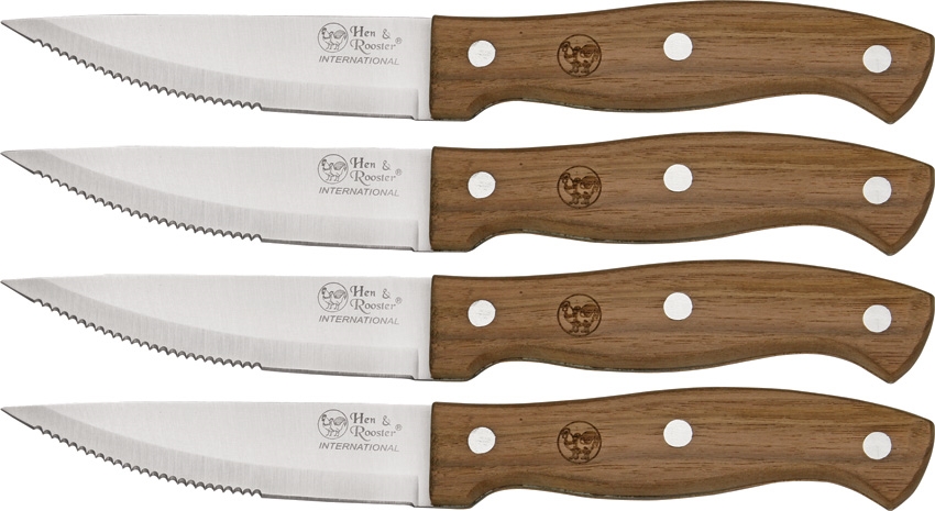 Hen and Rooster HRI030 Four Piece Jumbo Steak Knives