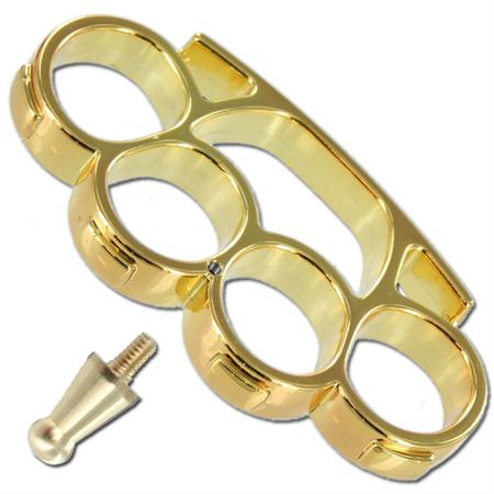 Iron Fist Knuckles, Gold, Belt Pin