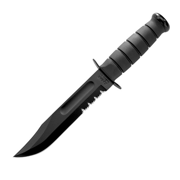 KA-BAR 1214 Black Fighting, Utility Knife, Serrated