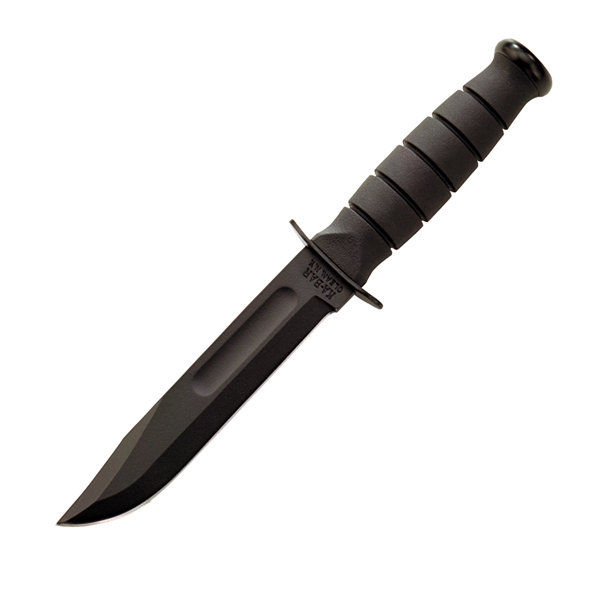 KA-BAR 1258 Short Black Knife, Plain