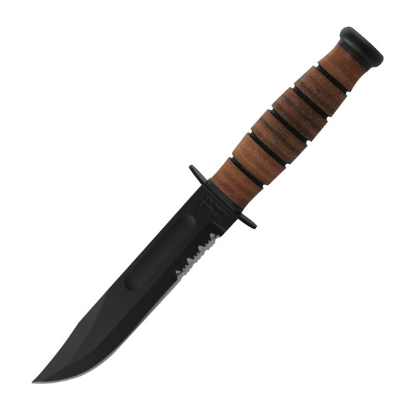 KA-BAR 1261 Short Knife USA, Leather Handle