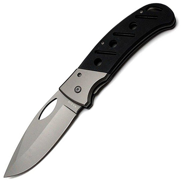 KA-BAR 3077 Mule Gila Folder Knife, Black G-10 Handle
