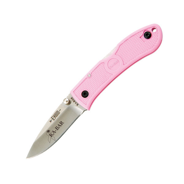 Ka-Bar KB4072PK Dozier Mini Folder Knife, Pink Zytel Handle