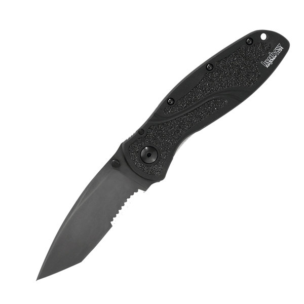 Kershaw 1670TBLKST Blur Assisted, Black Tanto ComboEdge Knife