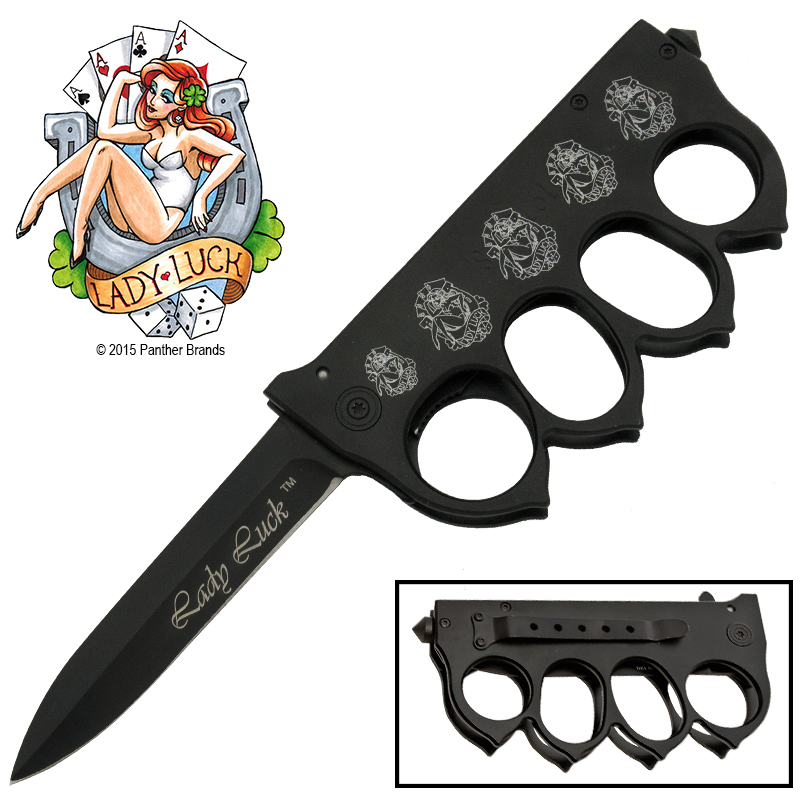 Lady Luck Trench Knuckle Spring Assisted Folder