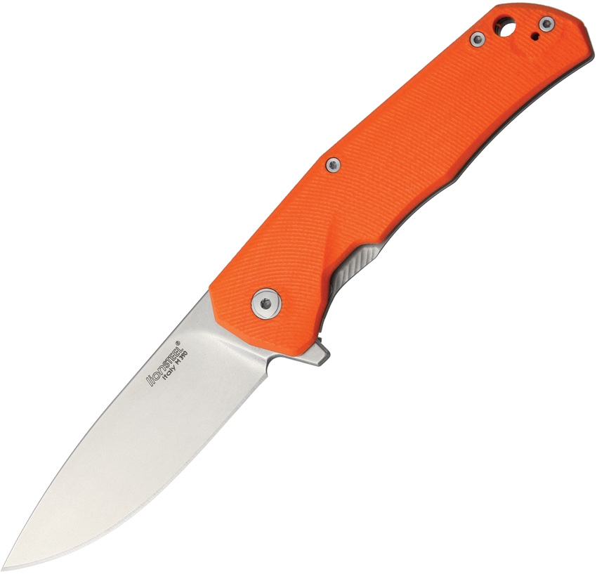 Lion Steel LSTTREGOR TRE G-10 Framelock Knife, Orange
