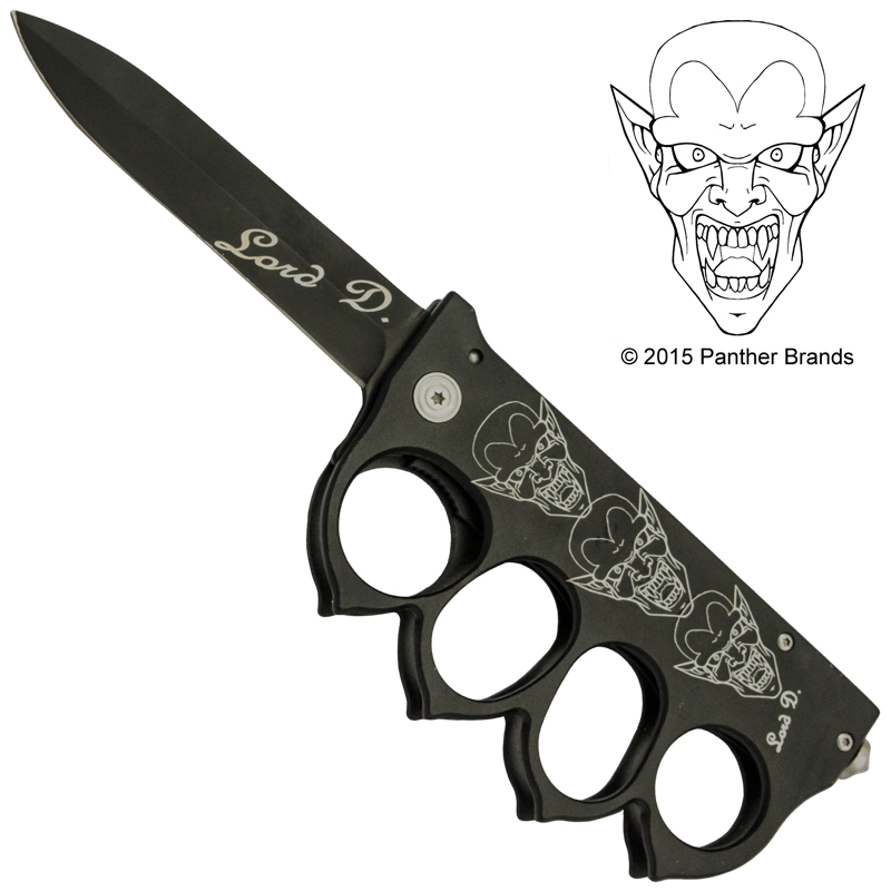 Lord D. Vampire Trench Knuckle Knife Spring Assisted Folder