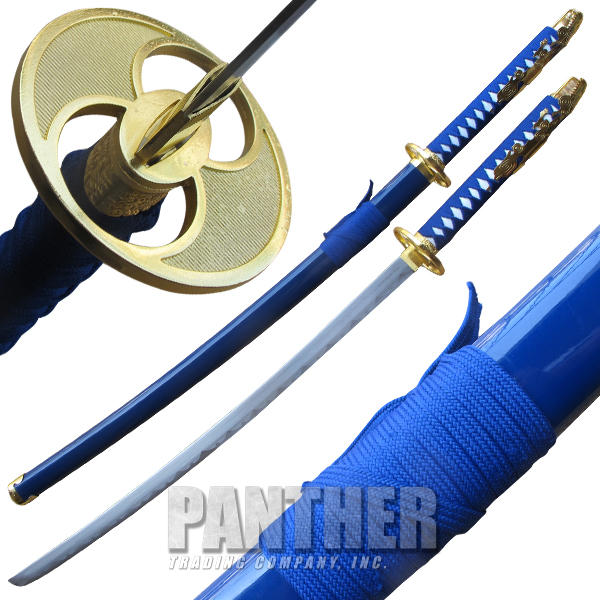 Lunar Blue Katana Samurai Sword