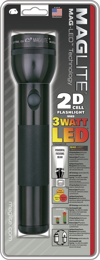 Mag-Lite ML51008 2D Cell Flashlight, Black