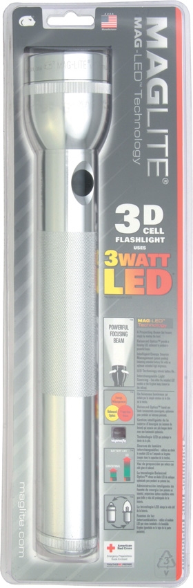 Mag-Lite ML51084 3D Cell LED Flashlight, Silver