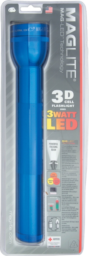 Mag-Lite ML51085 3D Cell LED Flashlight, Blue