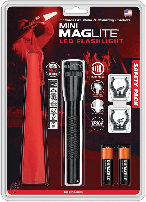Mag-Lite ML53639 Mini Maglite LED Safety Pack