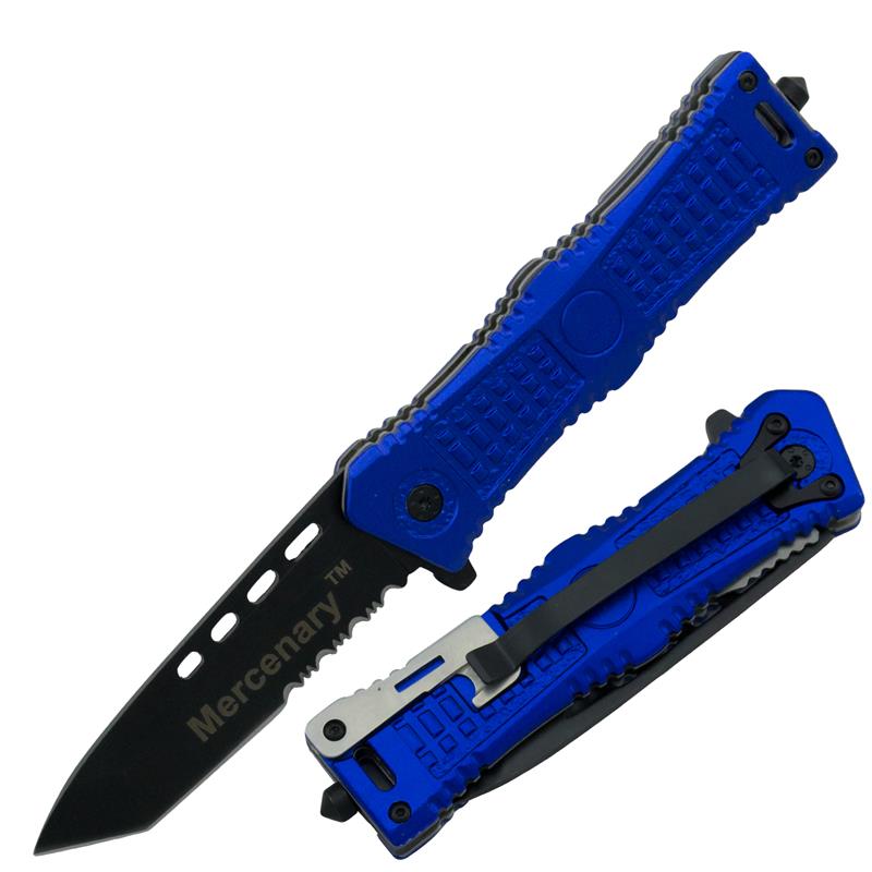 Mercenary Special Operation Spring Assisted Knife, Blue
