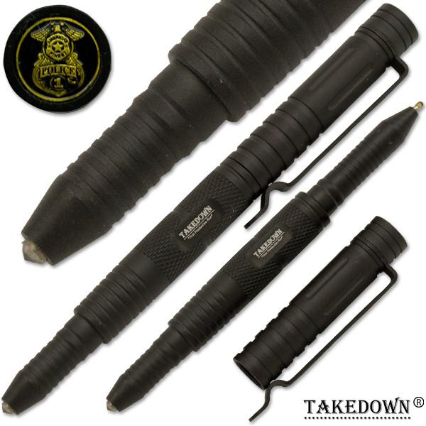 Police and Law Enforcement Tactical Self-defense Tool and Pen Black