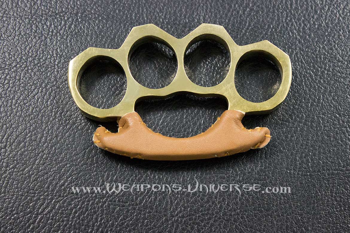 Real Brass Knuckles, Brown Leather Padding