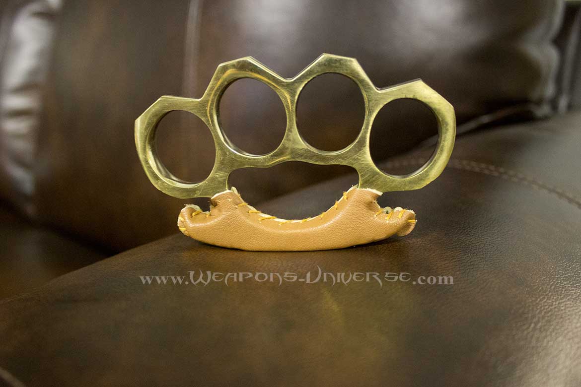 Real Brass Knuckles, Brown Leather Padding