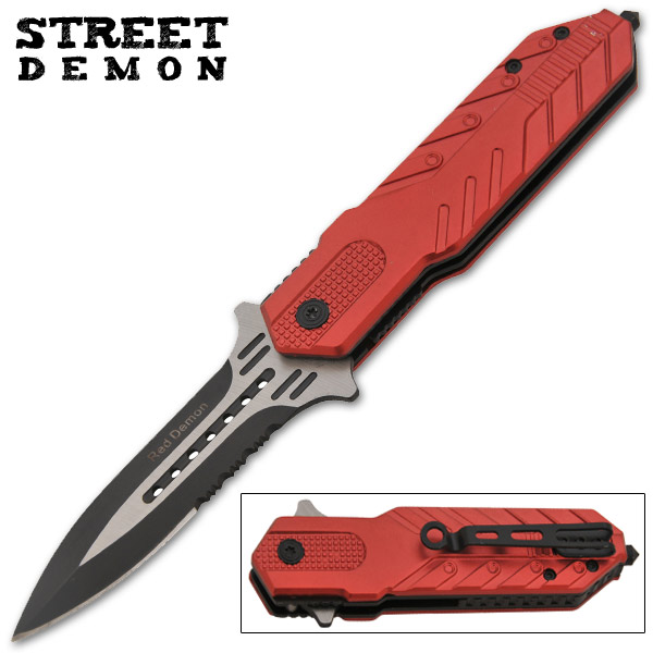 Red Demon Spring Assisted Knife