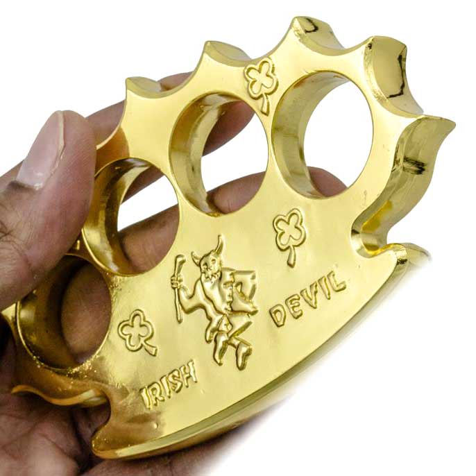 Robbie Dalton Irish Devil Brass Knuckles, Gold