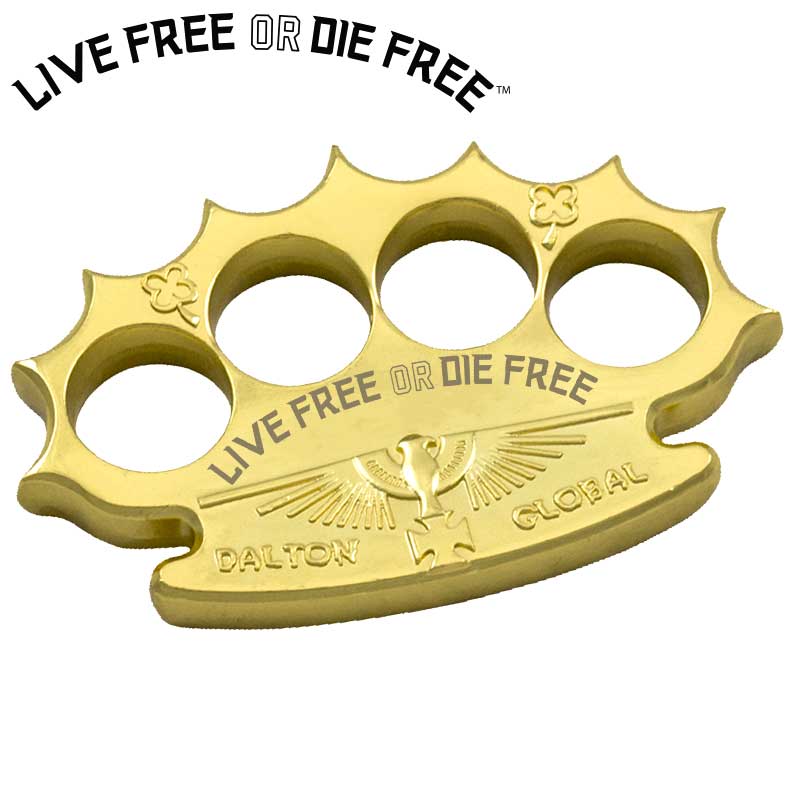 Robbie Dalton Live Free or Die Free Brass Knuckles, Gold