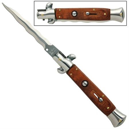 Rosewood Kriss Blade Automatic Switchblade Knife