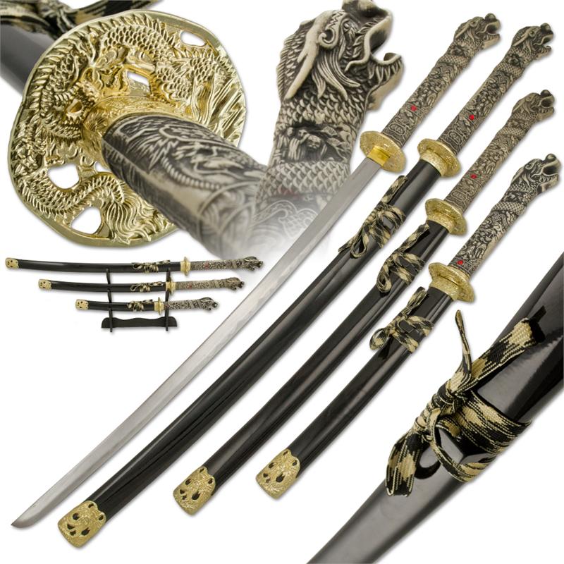 Samurai Dragon Katana Sword Set