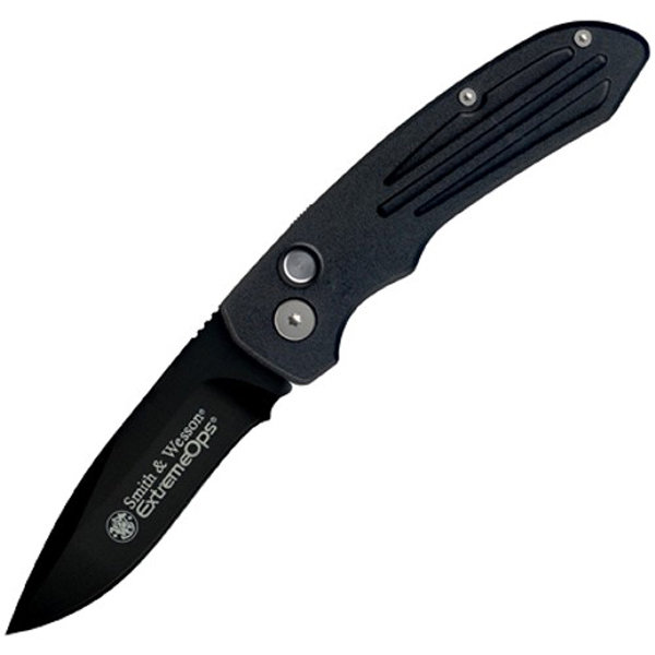 Smith & Wesson X-SW50B Extreme Ops Automatic, Black Aluminum Knife