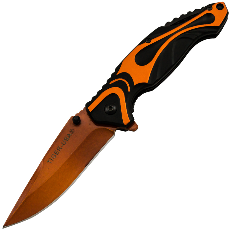 Spring Assisted Blade Capitol Agent Knife, Orange