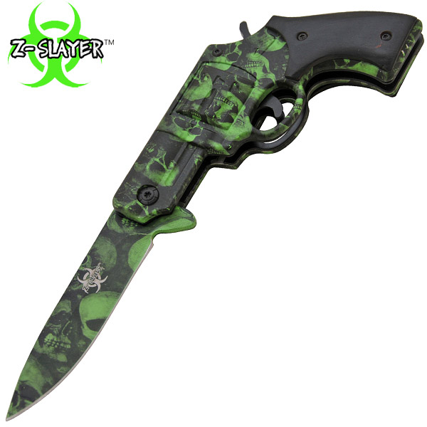 7.25 Inch Z-Slayer Undead Gasher Pistol Knife (Green) TF-706-SK-GR
