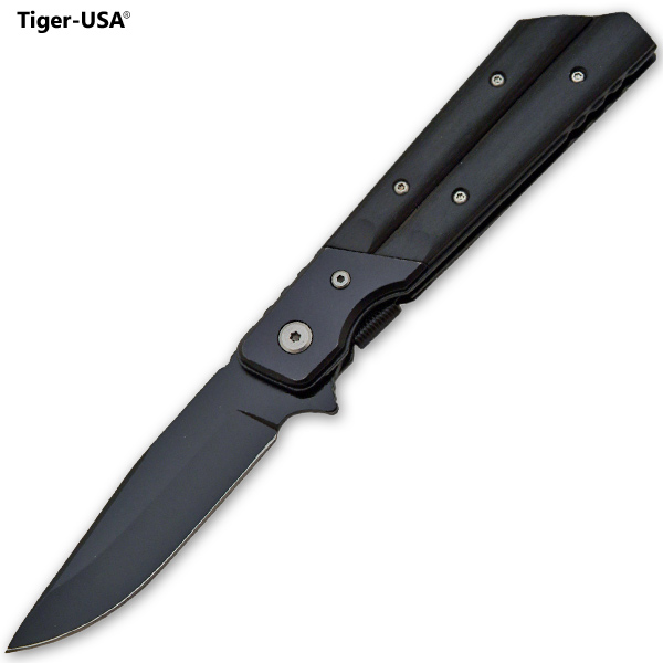 9 Inch "Devilish" Folding Knife - Action Packed - Black P-920-BK