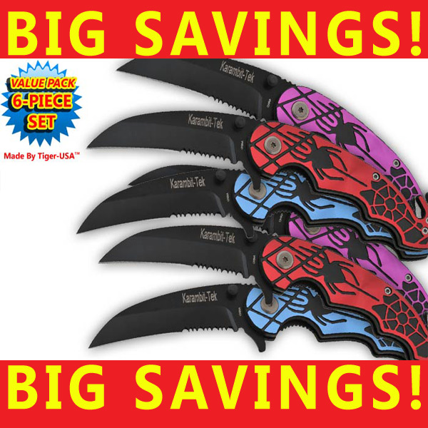 Karambit-Tek Spiders Knife Set (Set of 6) K-S-6