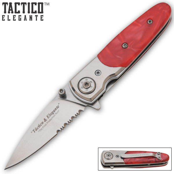 Tactico & Elegante - Spring Assisted Knife - Red Pearl MB-092-RED