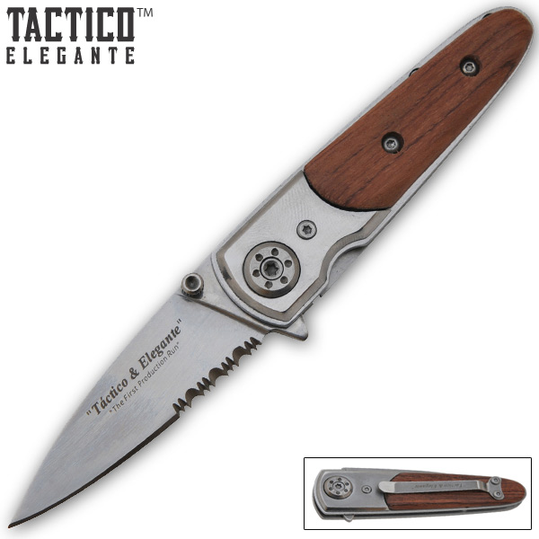 Tactico & Elegante - Spring Assisted Knife - Rosewood MB-092-SL