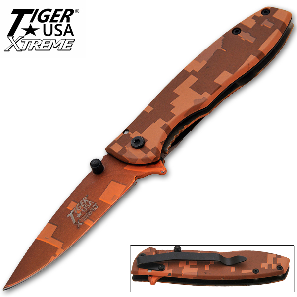 Tiger USA Xtreme Trigger Assisted Knife Desert Digital Camo