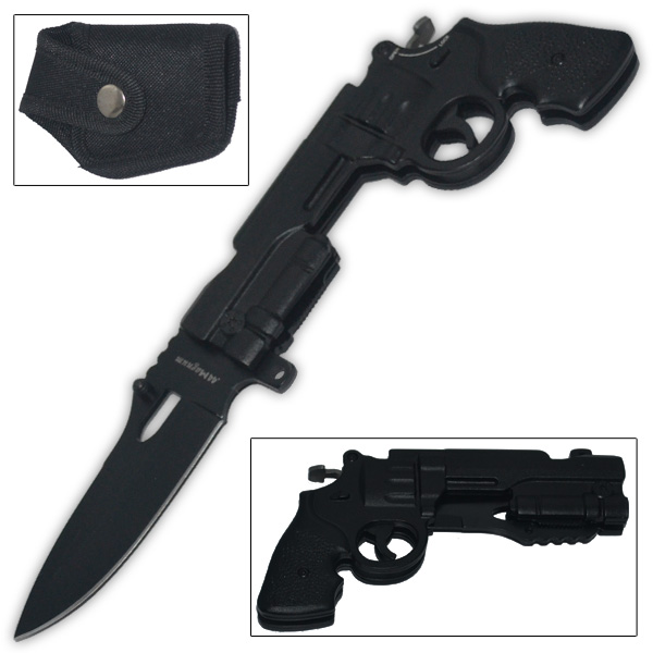 Trigger Assisted .44 Mag Pistol Knife (Black) GK-44-BK