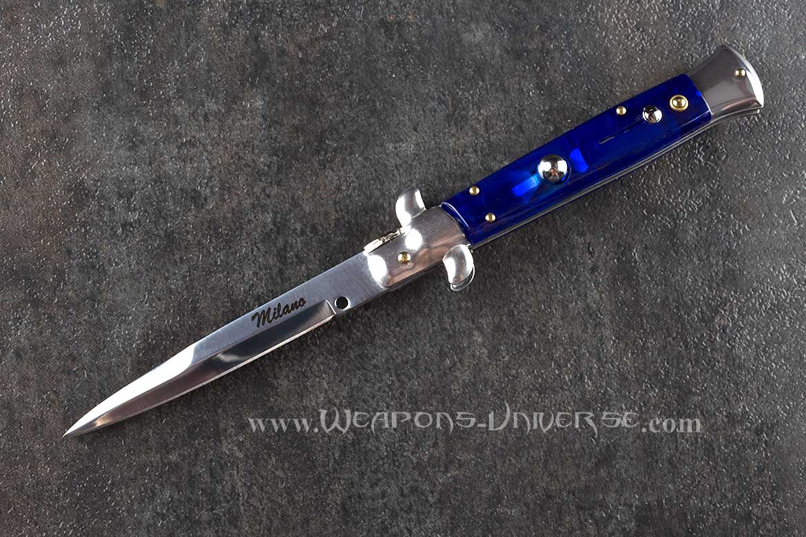 Switchblade Automatic Knife, Acrylic Blue