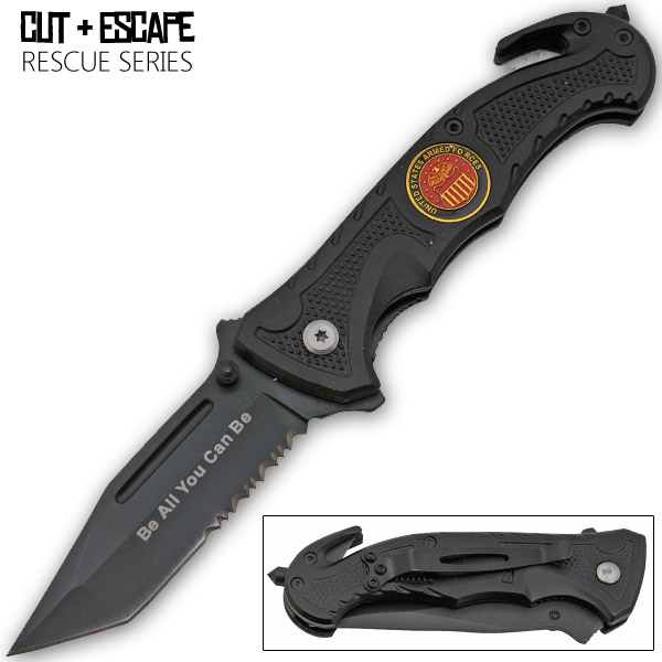 Tactical Rescue Folder Knife, Tanto 