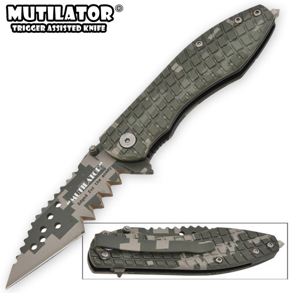 The Mutilator - Spring Assisted Knife, Camo