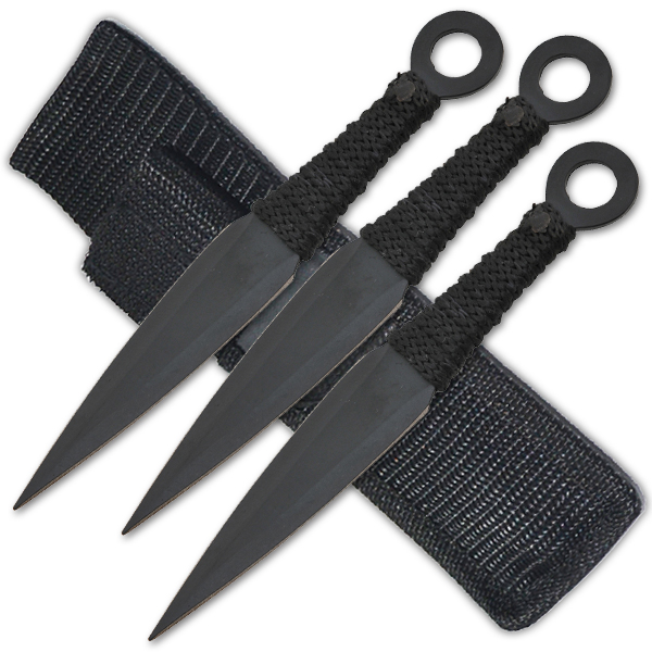 6.5 Inch Throwing Knife Set (Set of 3) - Black TK-868-3-BK-B