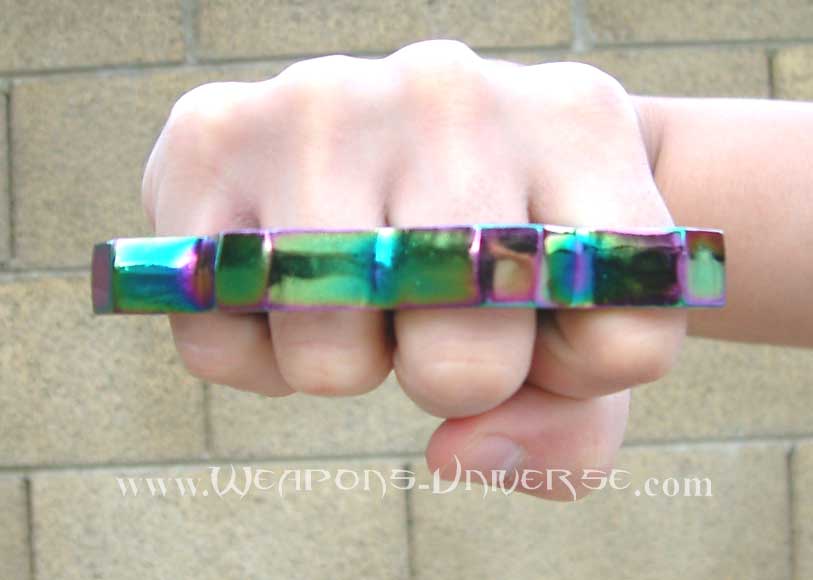 Titanium Rainbow Brass Knuckles