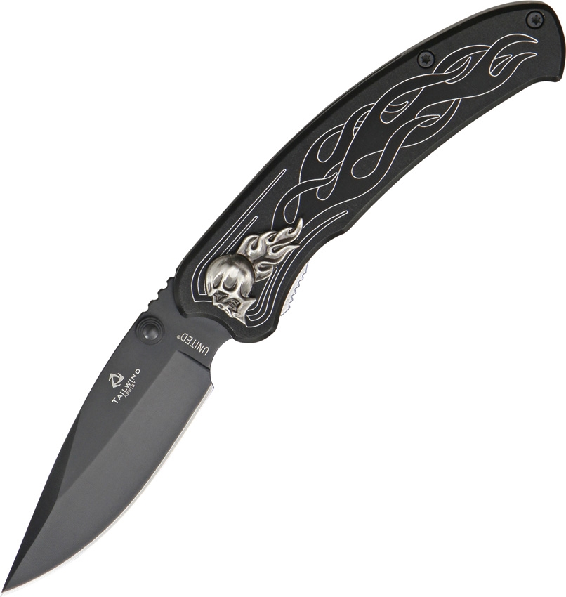 United Cutlery UC2690 Nova Skull Linerlock Black Knife