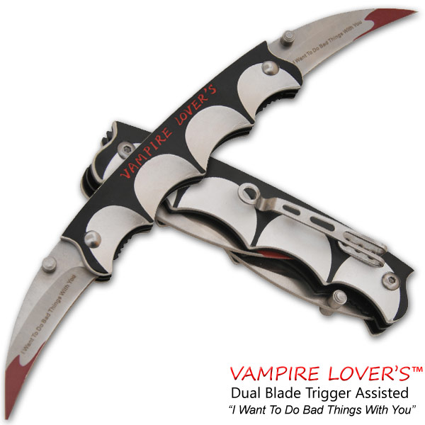 Vampire Lover's Spring Assisted Dual Knife